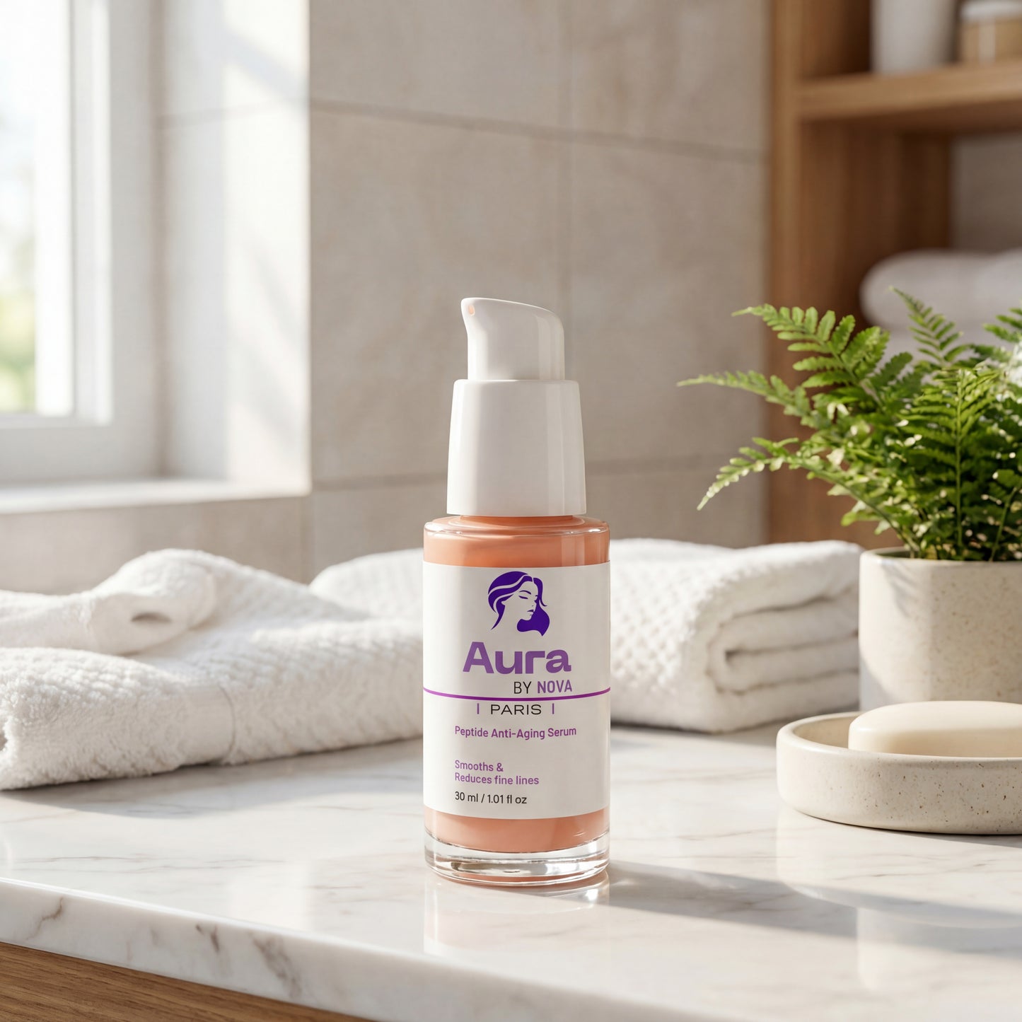 Peptide Anti-Aging Serum - Aura BY NOVA | PARIS